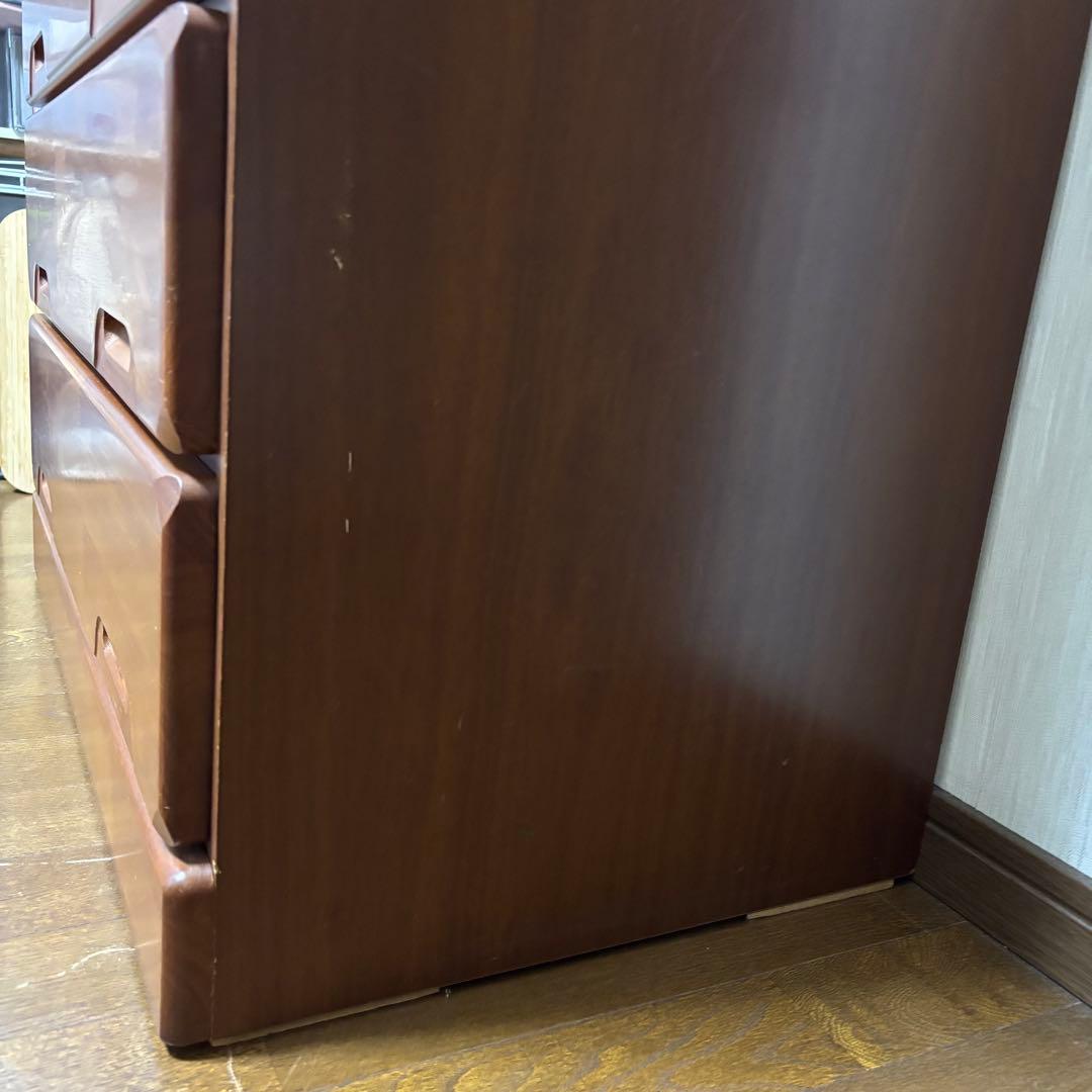 木製タンス チェスト ブラウン 6段