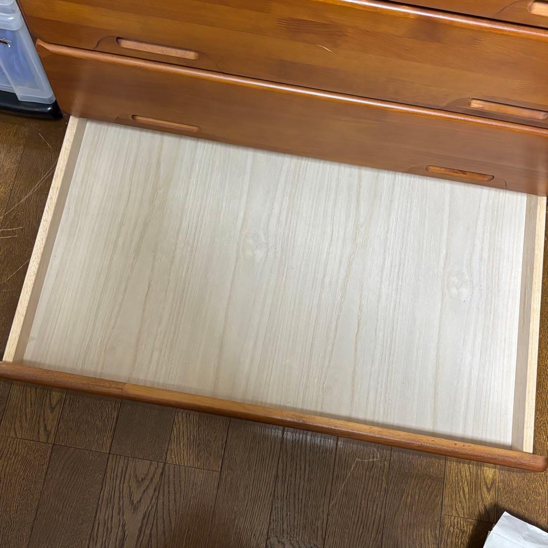 木製タンス チェスト ブラウン 6段