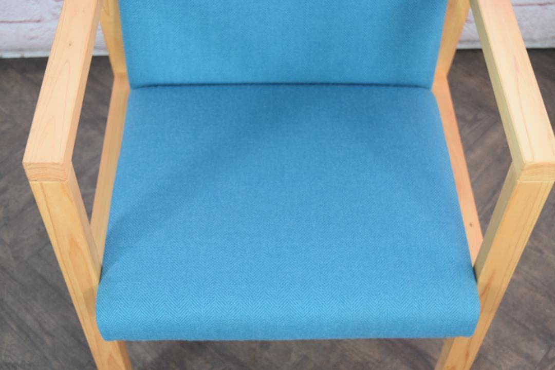 ようび/YOUBI ひのき/檜 アームチェア イージーソファ ブルー　B