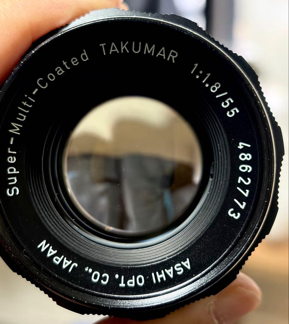 PENTAX TAKUMAR 55mm f1.8 EF変換アダプター付