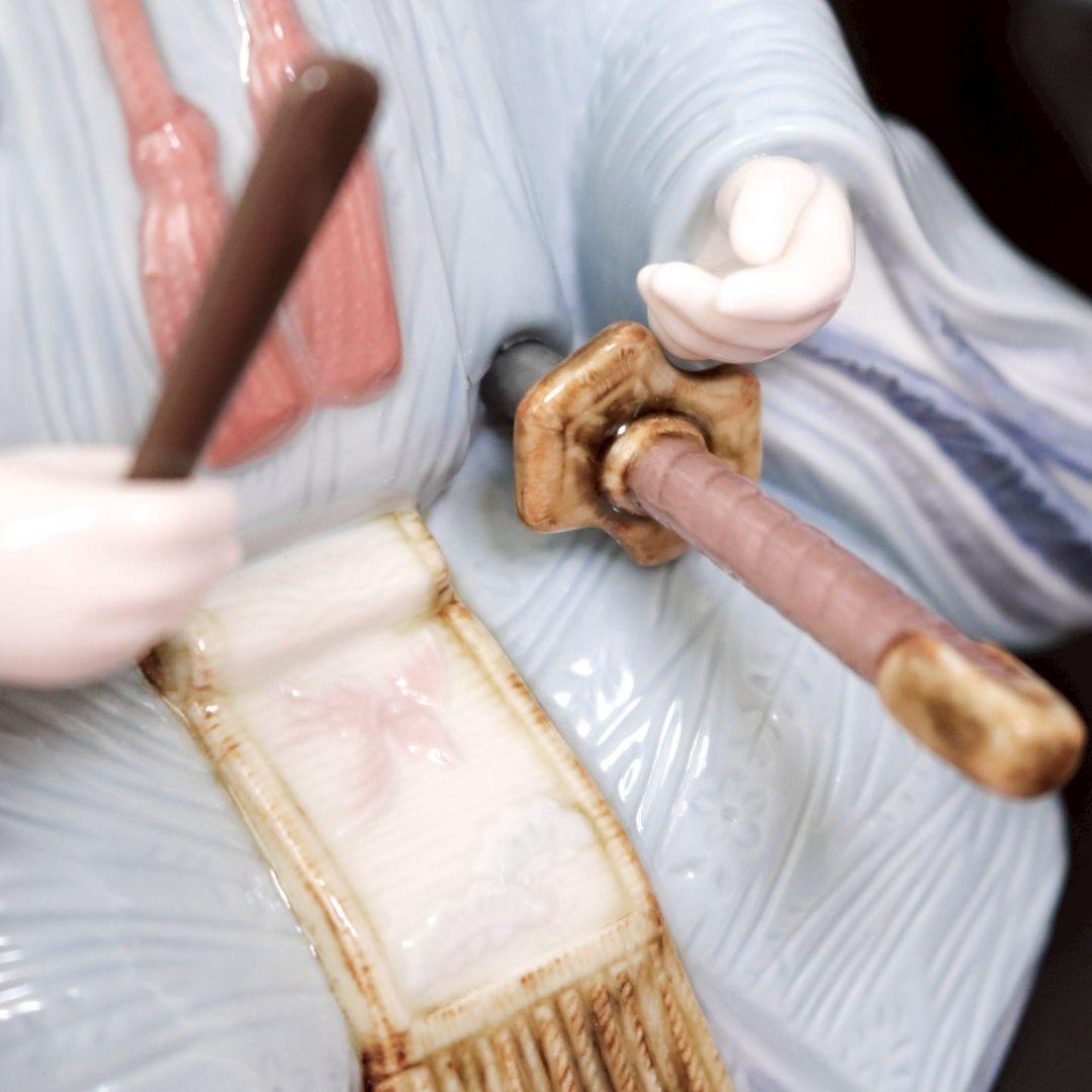 リヤドロ ひな人形 フルセット リアドロ 節句 置物 陶器 アート 台座 屏風