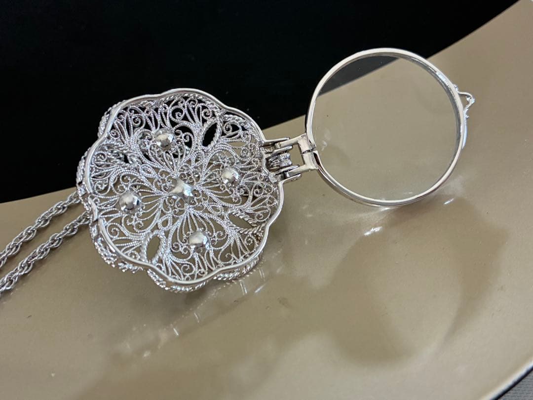 O*)様 SILVER 925 ルーペ　ネックレス　シルバー　パール　花　アコヤ