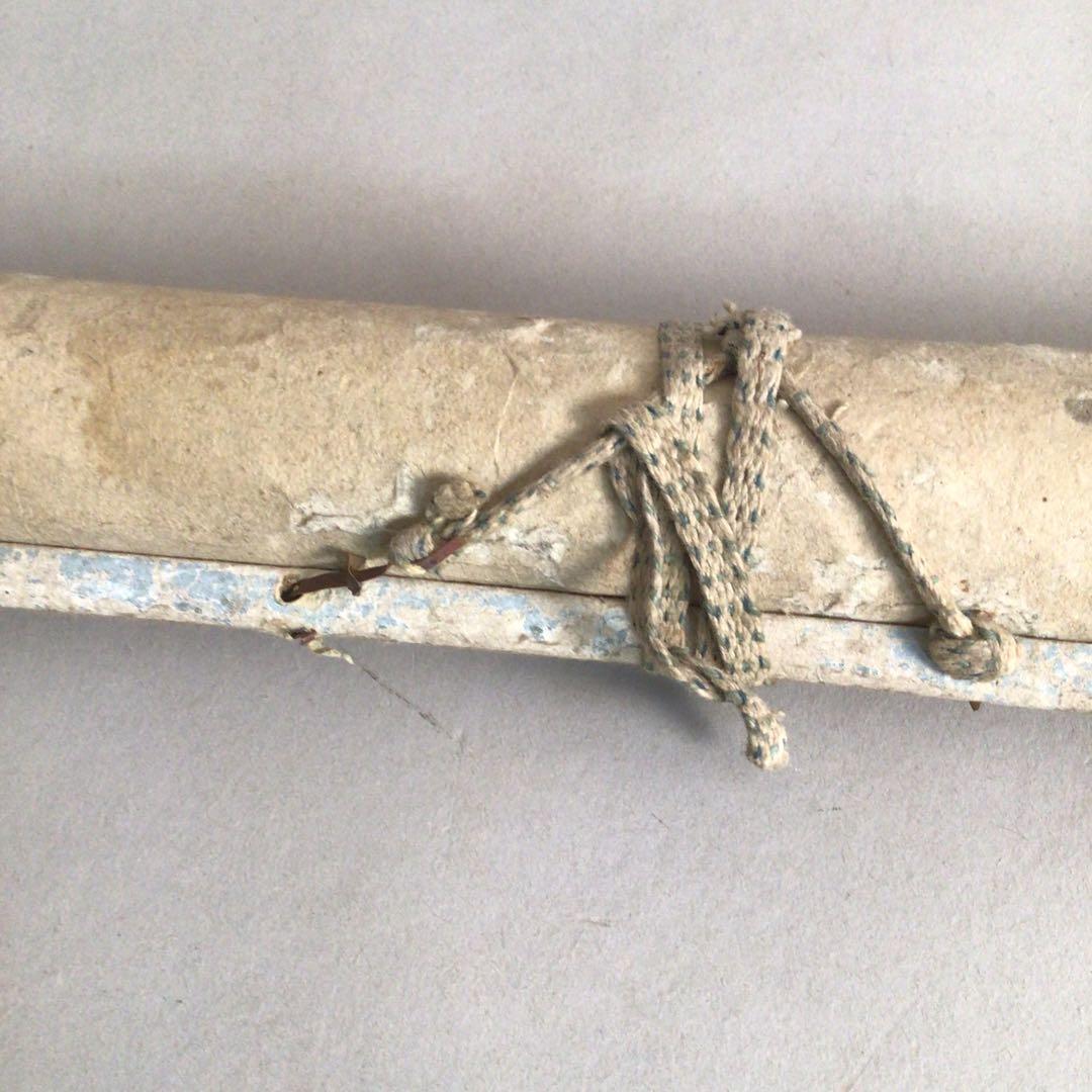 No3870掛軸　中国美術　拓本　関羽書　一行書　倣好人行好事　裏書有　送料無料