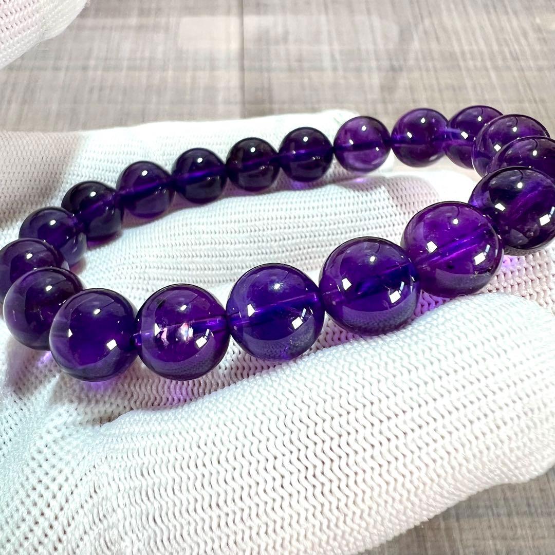 高品質　アメジストブレスレット　ウルグアイ産　3