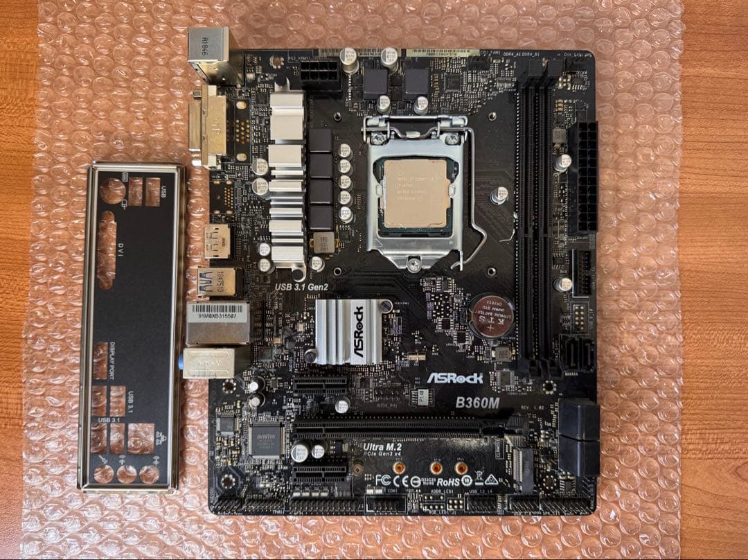 Corei7-8700 ＋ASRock B360M CPUマザボセット 動作良好