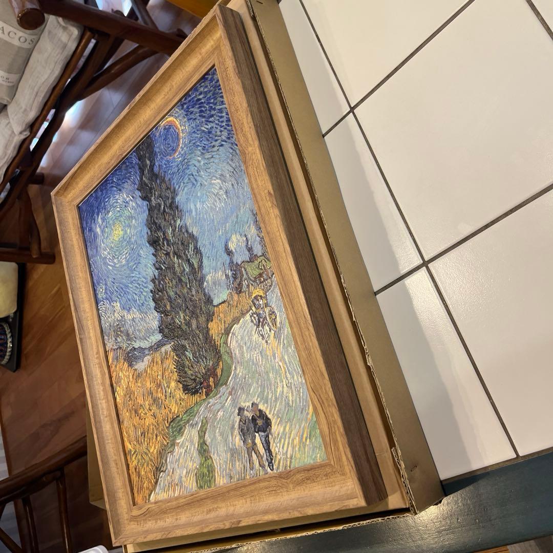 ゴッホ 夜のプロヴァンスの田舎道 糸杉 アルゴグラフ