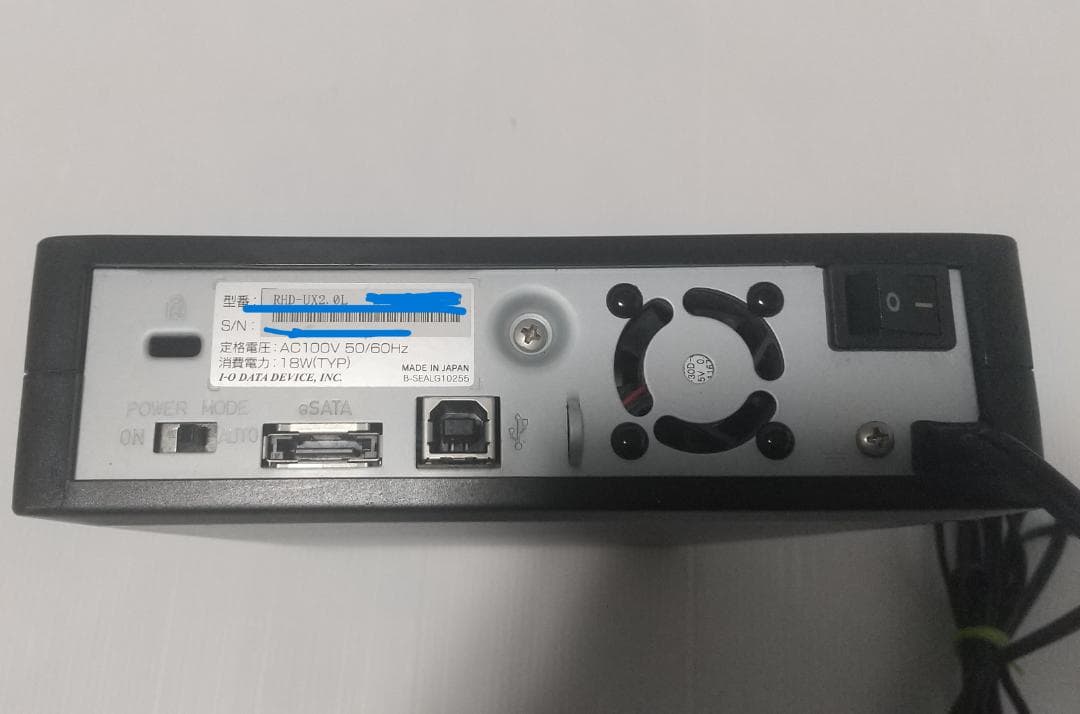 I-O DATA RHD-UXシリーズ 外付けHDD ブラック