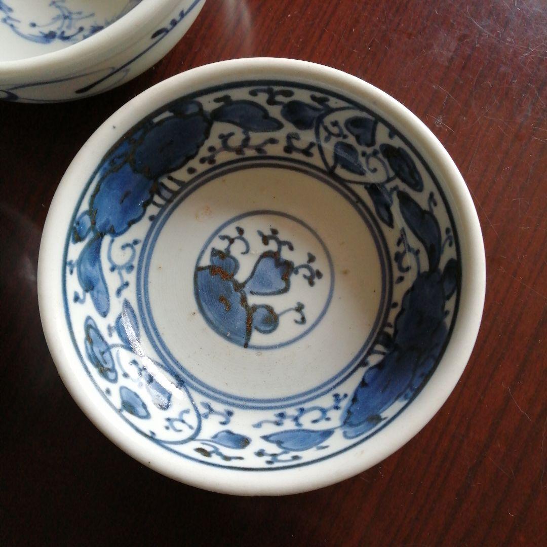 古伊万里　染付鉢　3個　江戸中期～幕末