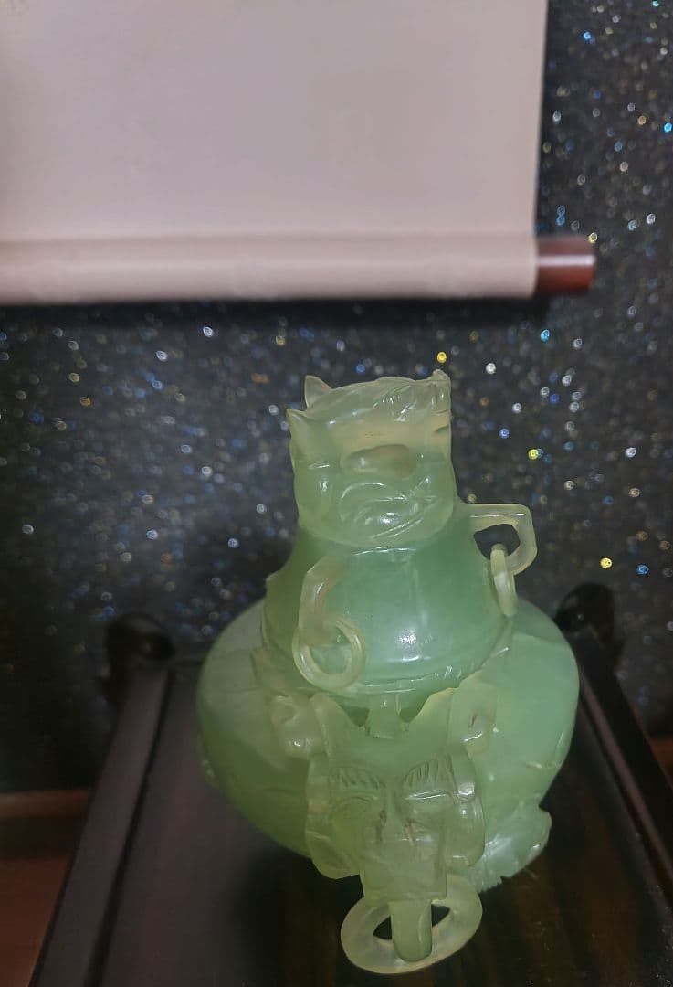 骨董品　中国香炉　翡翠