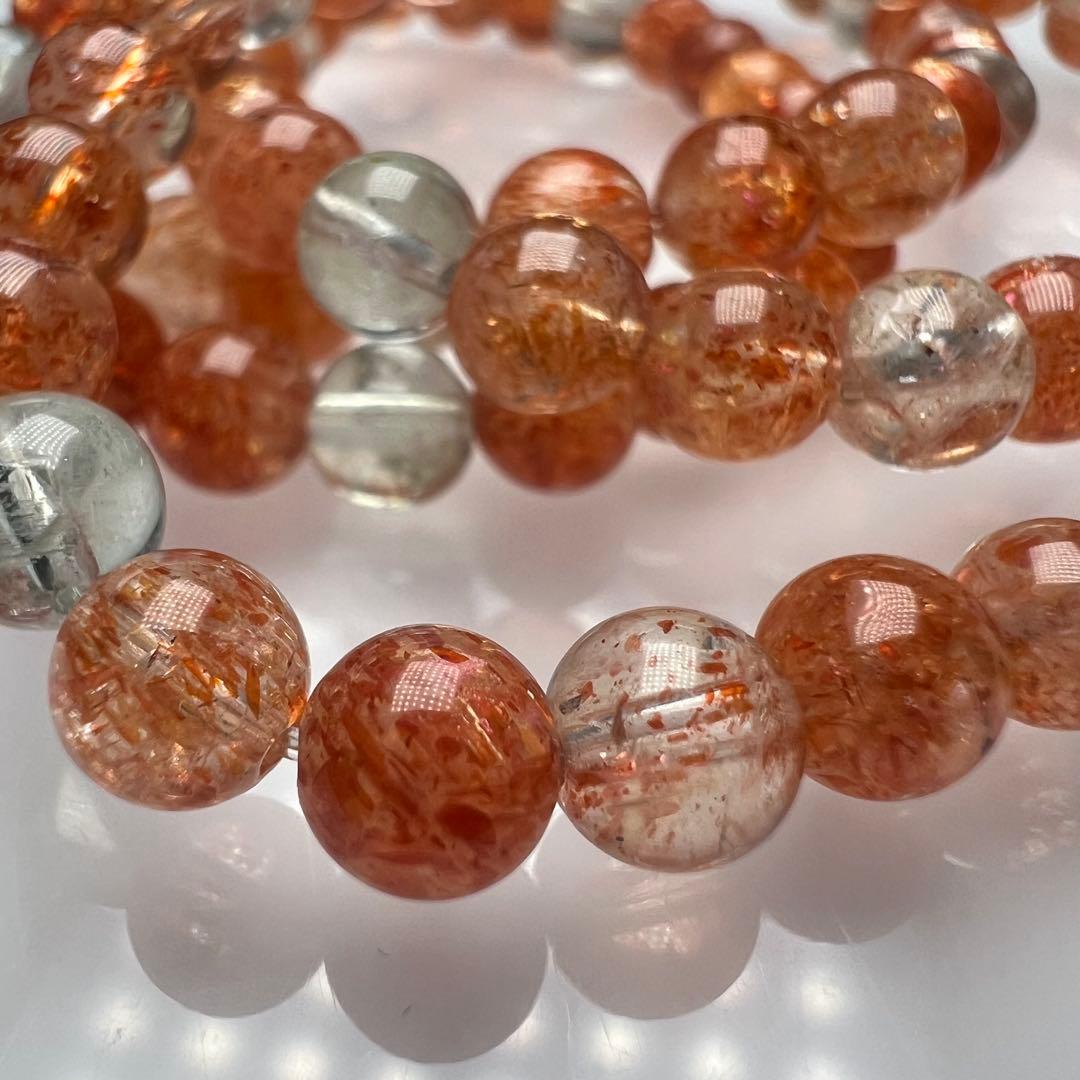 【72145】ハイグレードサンストーン 5mm 54cm 3連巻きブレスレット