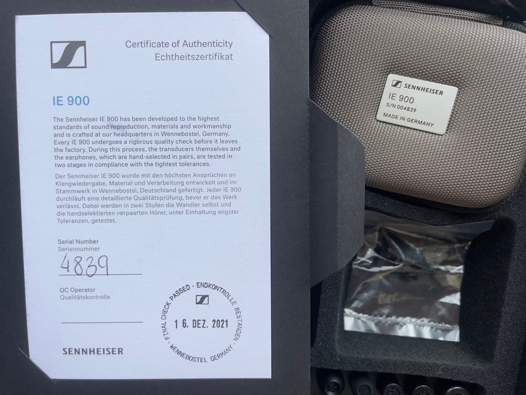 ゼンハイザー IE900 フラッグシップイヤホン