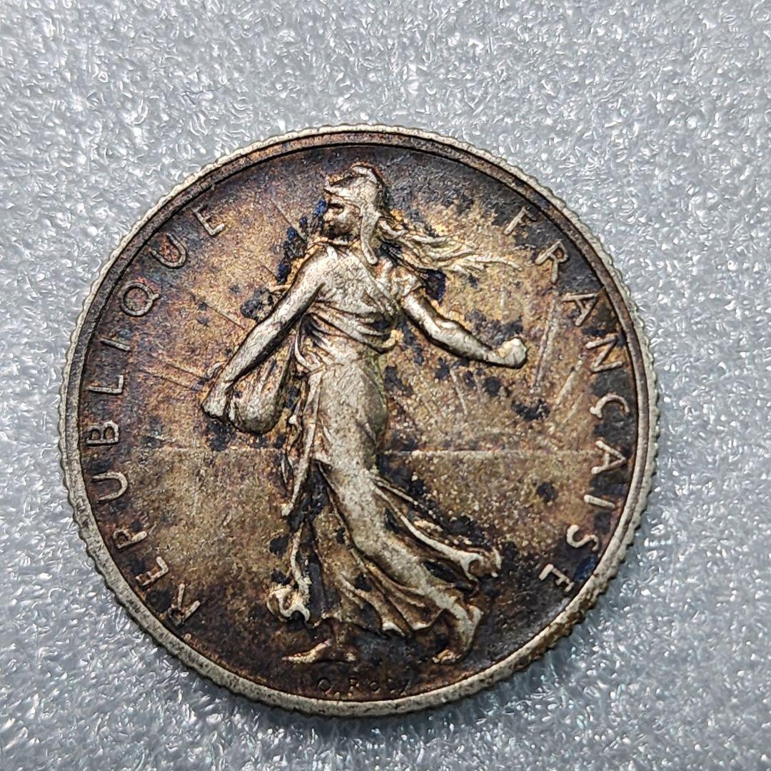 6108. 美品 1916年 フランス 1フラン 銀貨