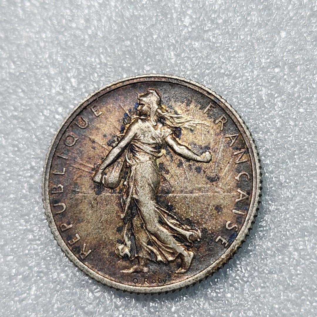 6108. 美品 1916年 フランス 1フラン 銀貨