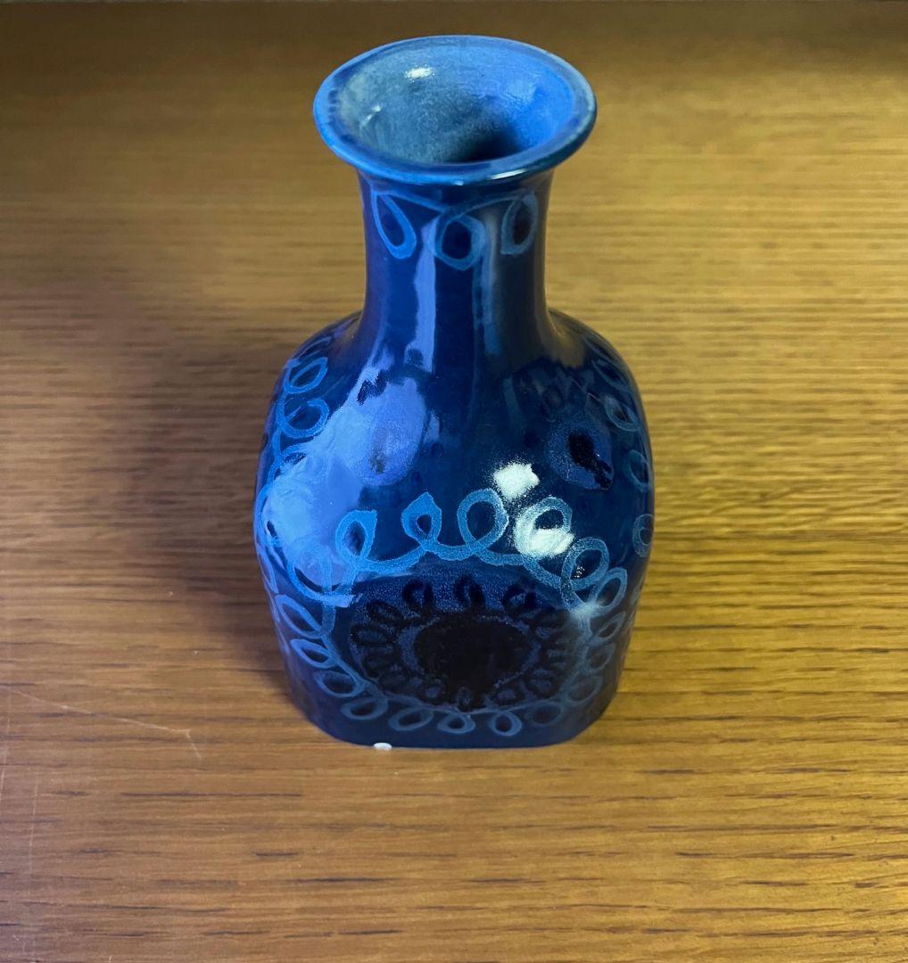 ARABIA　HLA　花瓶 (ブルー・15.5cm)