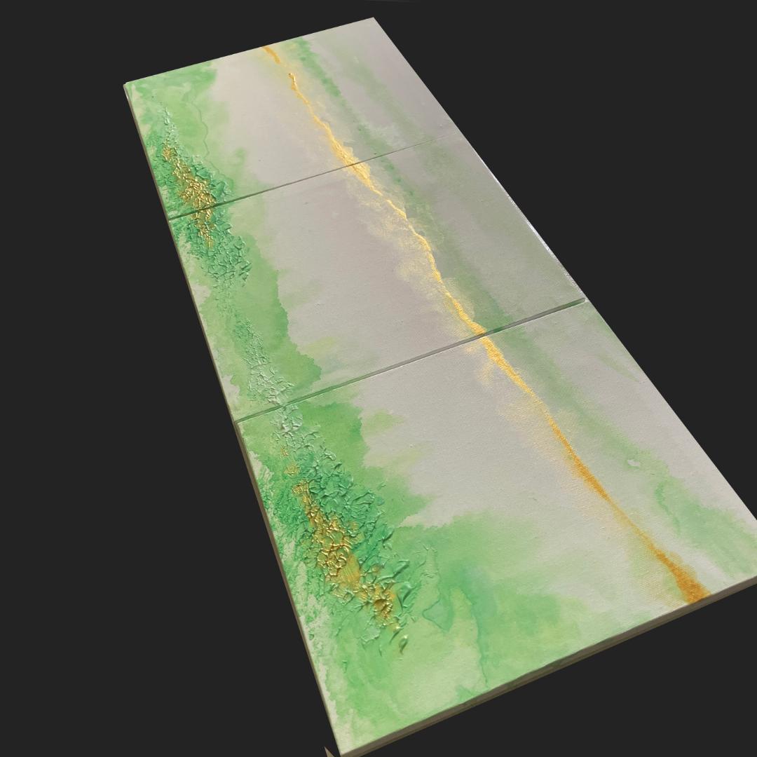 絵画3枚セット　現代アート　ニュアンス　アート　パネル　モダン　インテリア　北欧