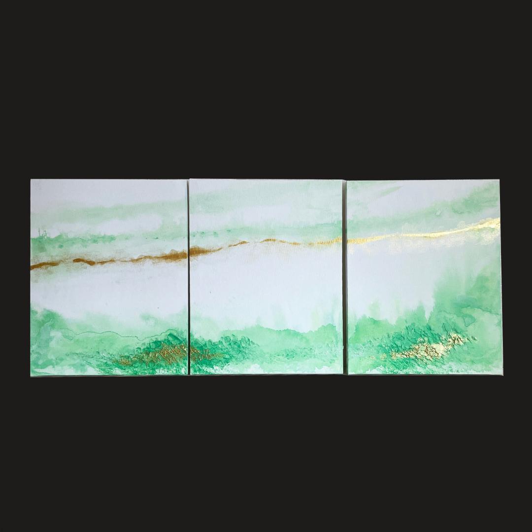 絵画3枚セット　現代アート　ニュアンス　アート　パネル　モダン　インテリア　北欧