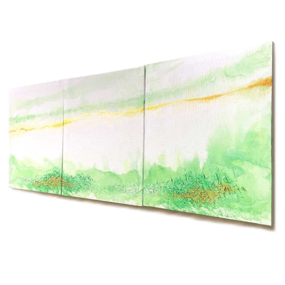 絵画3枚セット　現代アート　ニュアンス　アート　パネル　モダン　インテリア　北欧