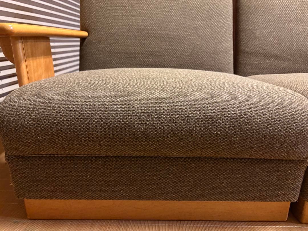 【送料込み】ウールソファ　3人掛け　モリシゲ高級家具