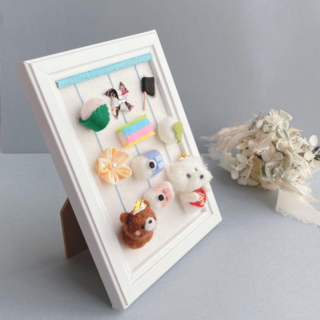 ぽんちゃん様　こどもの日　五月人形　羊毛フェルト　犬