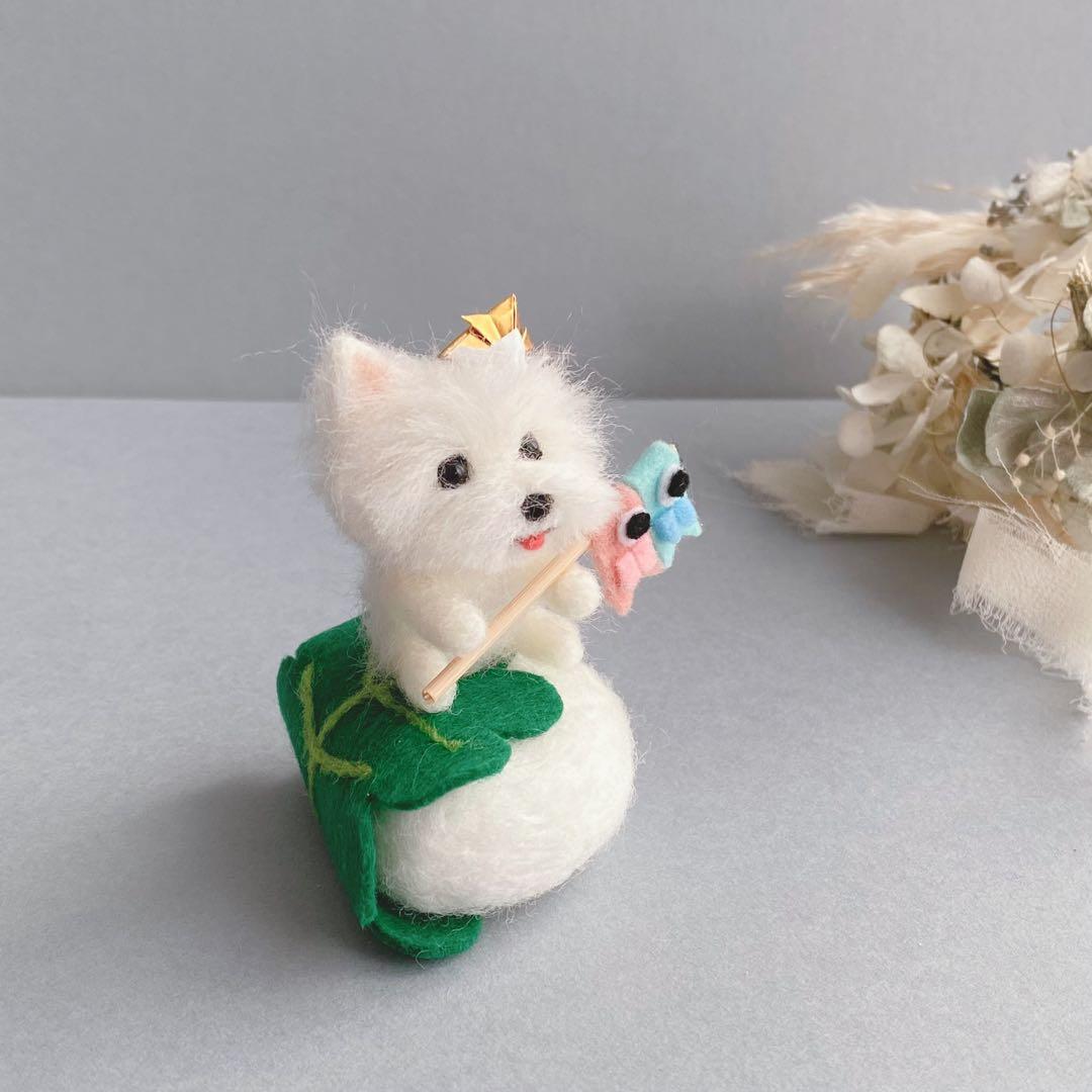 ぽんちゃん様　こどもの日　五月人形　羊毛フェルト　犬