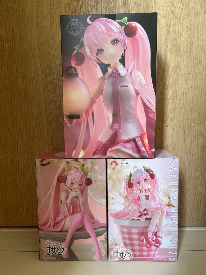 初音ミク ぬーどるストッパーフィギュア 桜ミク2023 2025 桜提灯 3点