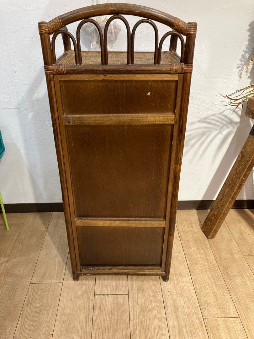 ラタン籐チェスト 家具 6段 タンス　レトロ アンティーク