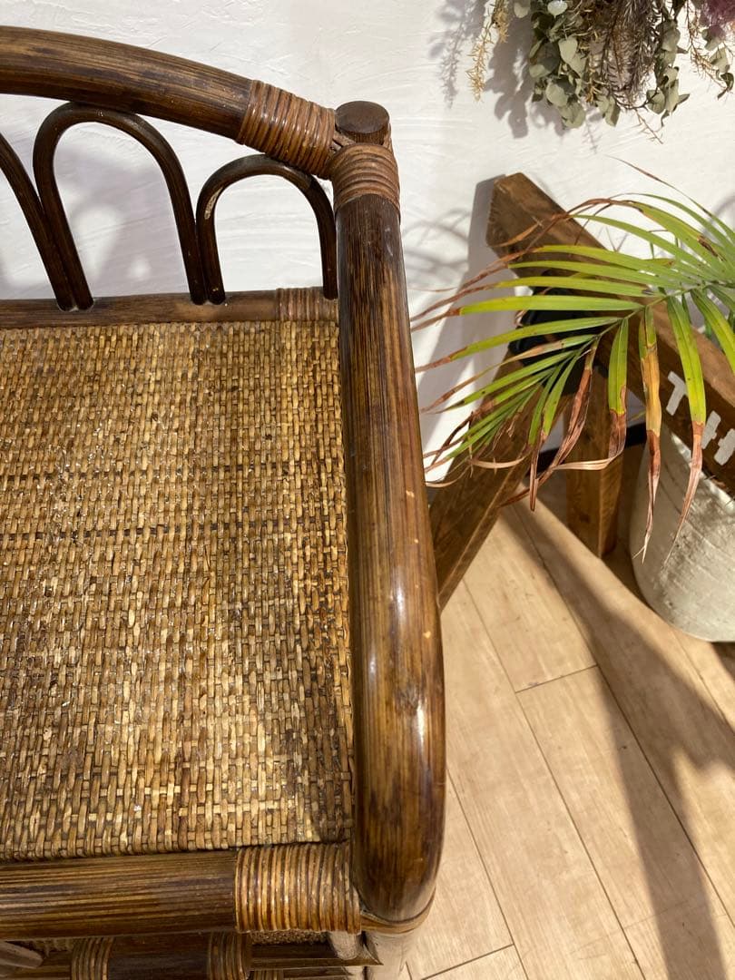 ラタン籐チェスト 家具 6段 タンス　レトロ アンティーク