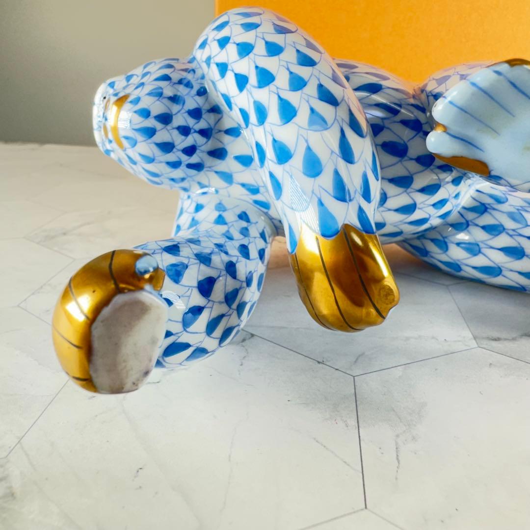 DA1296 ヘレンド　herend 陶器　置物　ゴリラ