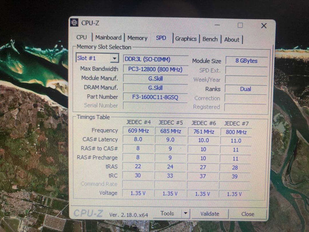 完動&美品DDR3L-1600MHz 16GB(8GBX2枚)メモリモジュール