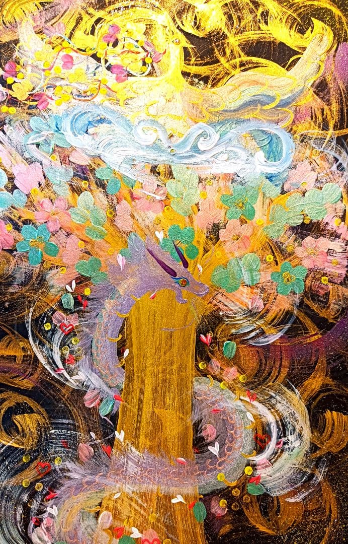 開運絵画　❀ミラクルコンビ奇跡のハリケーン融合❀