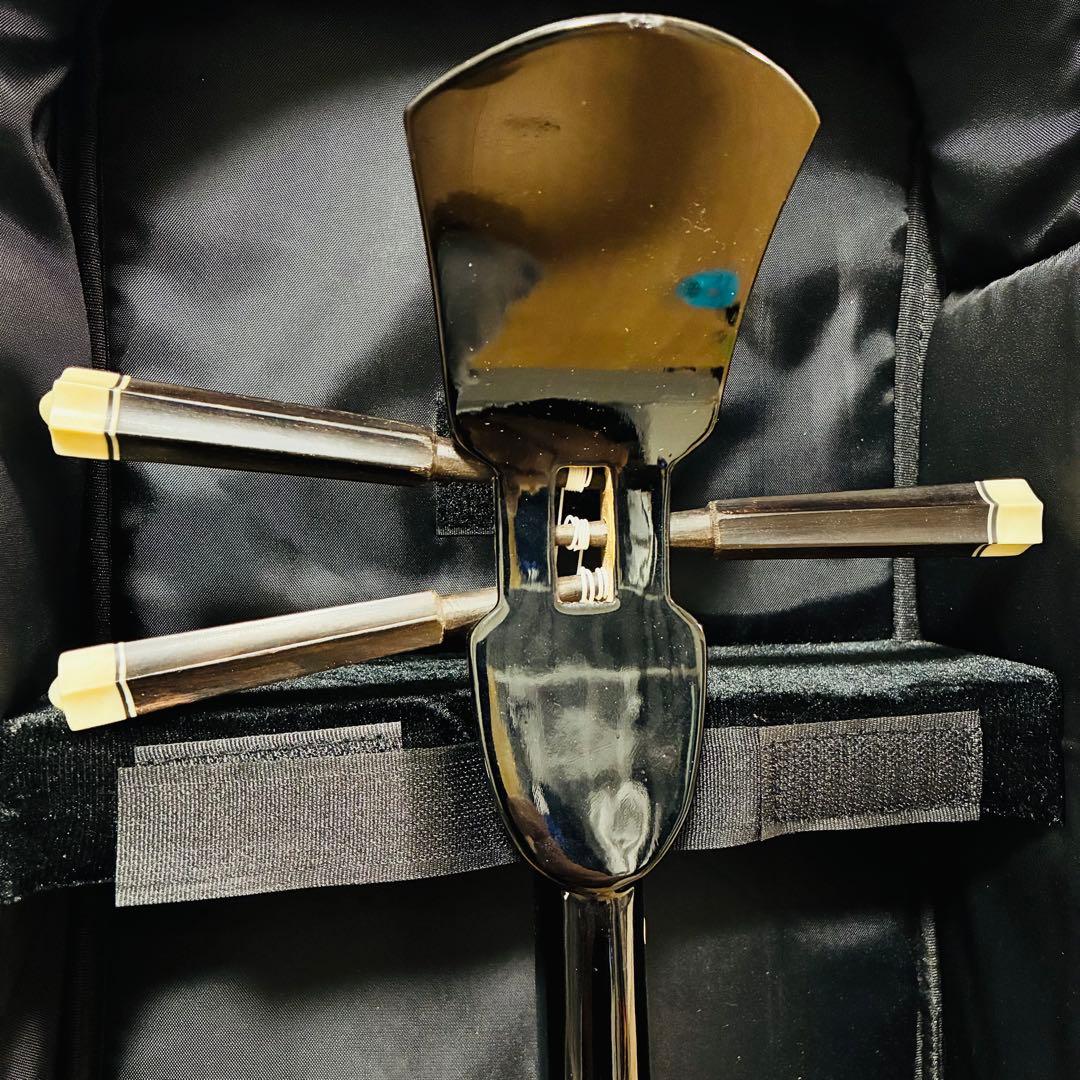 【美品】沖縄三線 入門用 初心者向け 人工皮 合皮 三味線 琉球和楽器