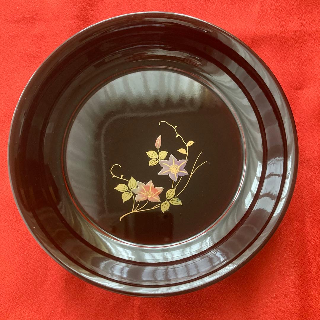 会津塗り　漆器セット(菓子器、銘々皿、茶托)