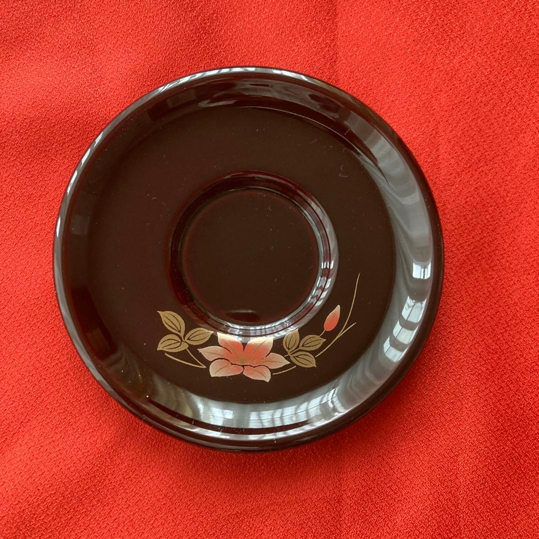 会津塗り　漆器セット(菓子器、銘々皿、茶托)