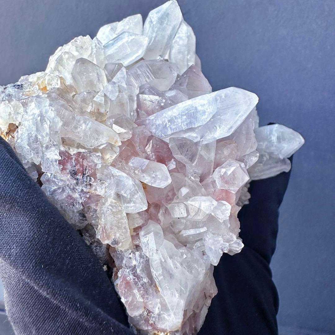 希少❗️高品質❗️超綺麗♡レインボー☆ヒマラヤ水晶 クラスター超強いパワーA1363