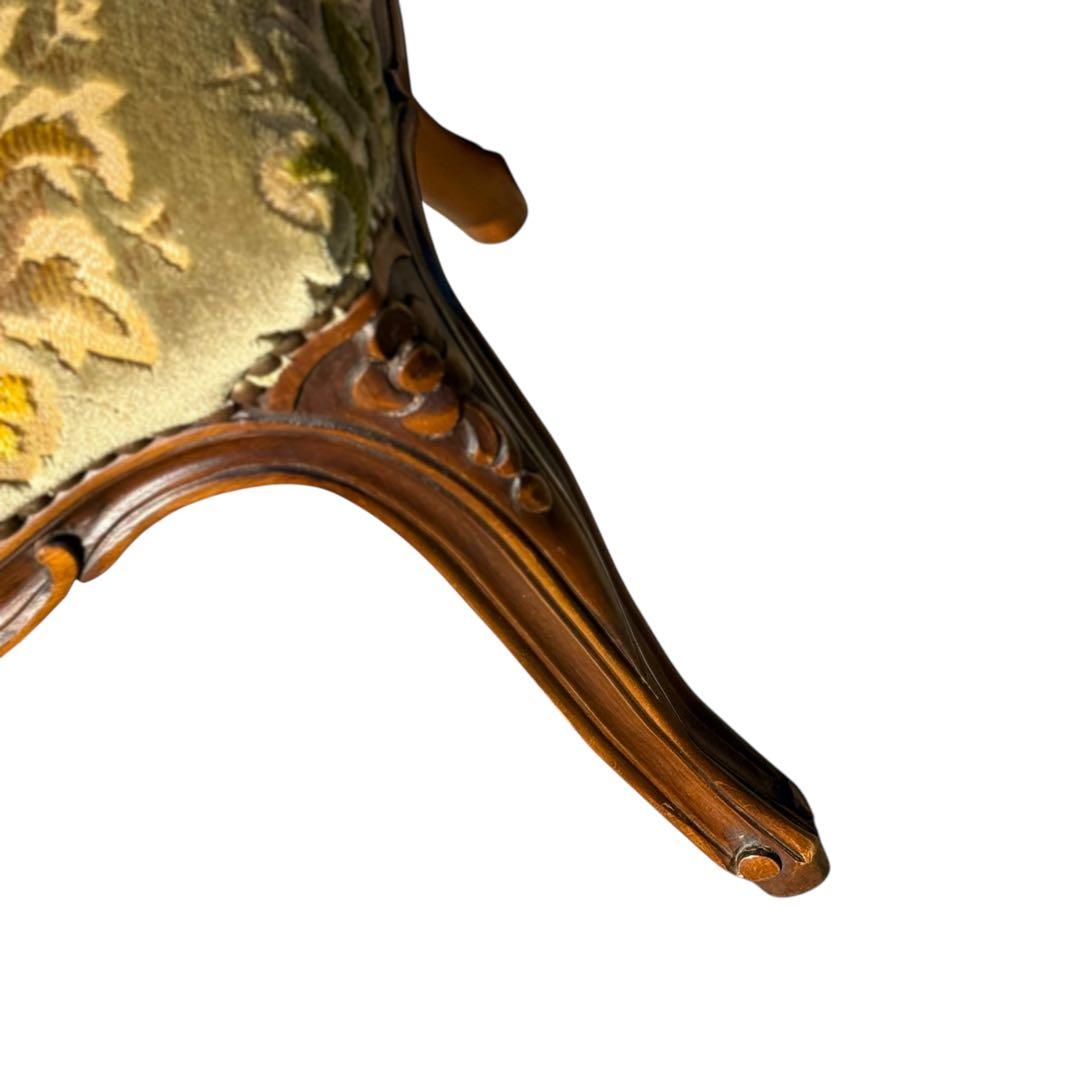 KZ047 【エイジング加工】domani カリモク　金華山 鋲打ちチェア　緑系