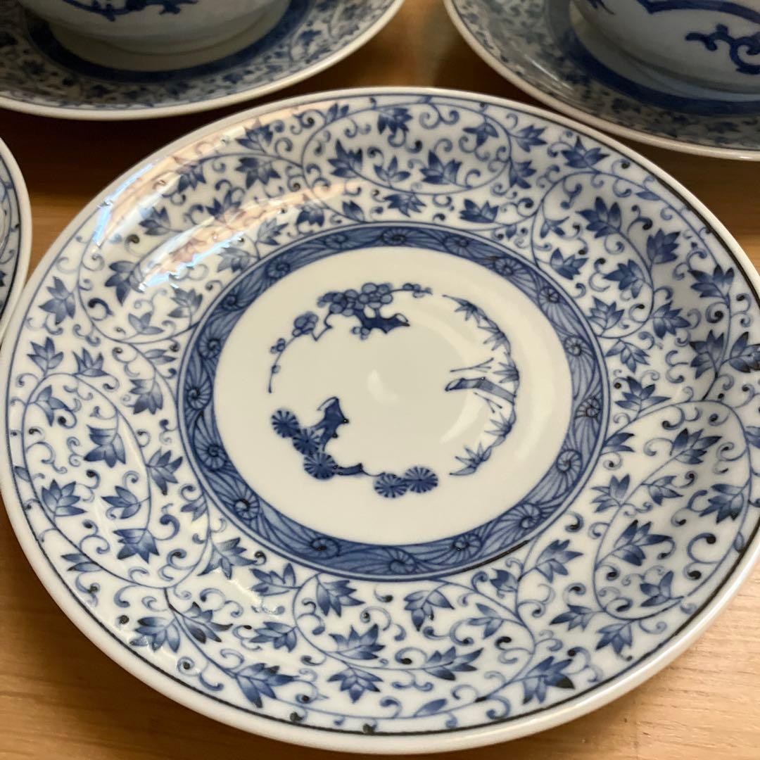 古伊万里　唐草　龍峰窯　スープ皿　スープセット　スープカップ　伊万里