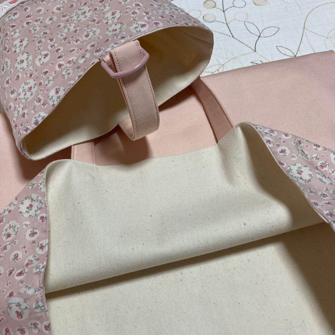 リバティ　レッスンバッグ お着替え袋　靴袋　3点　ジョアンナ　いちごラテ　入園