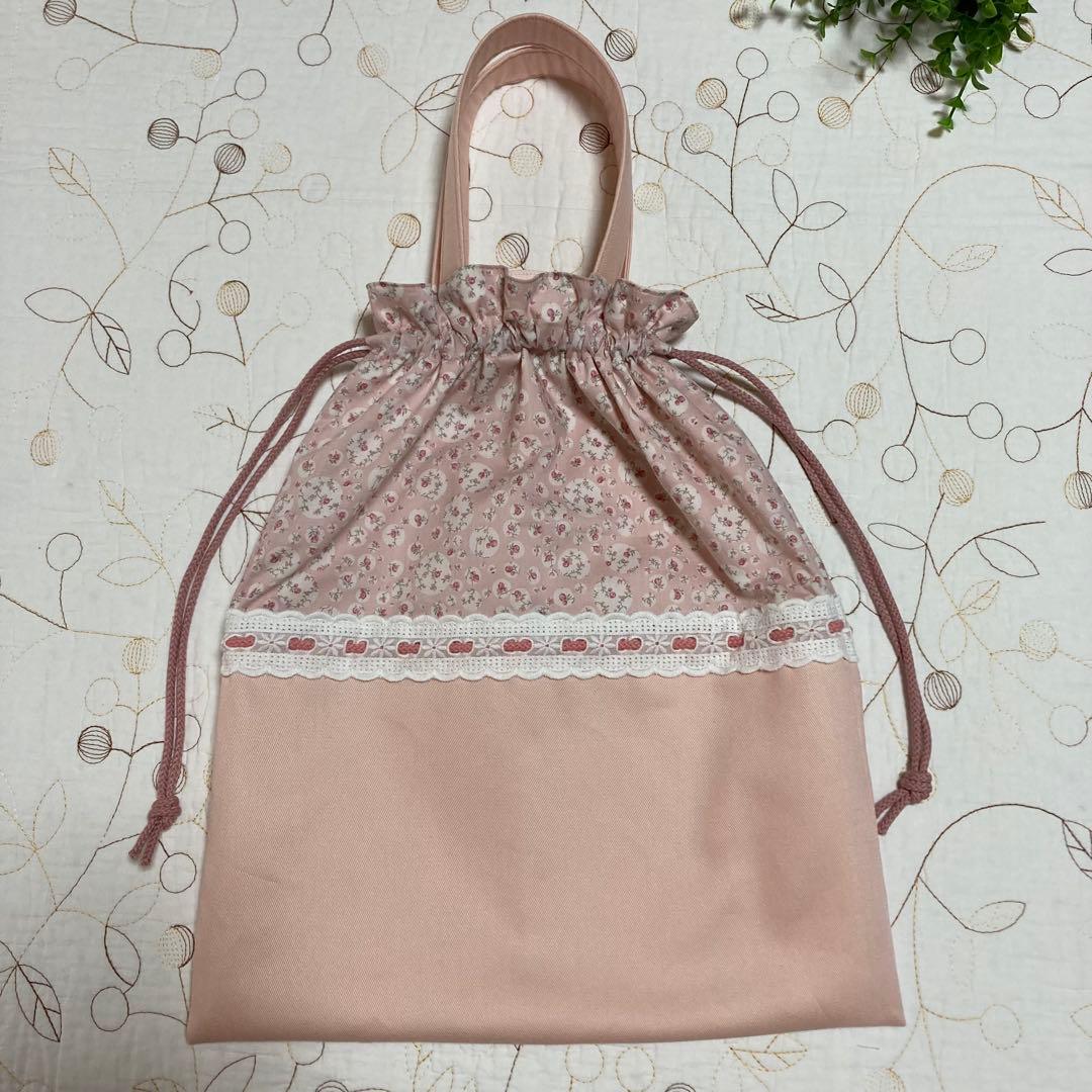 リバティ　レッスンバッグ お着替え袋　靴袋　3点　ジョアンナ　いちごラテ　入園