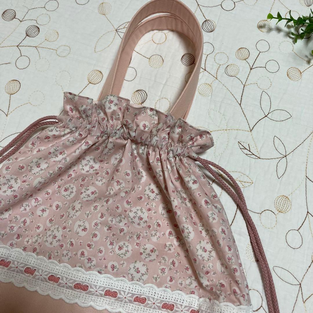 リバティ　レッスンバッグ お着替え袋　靴袋　3点　ジョアンナ　いちごラテ　入園