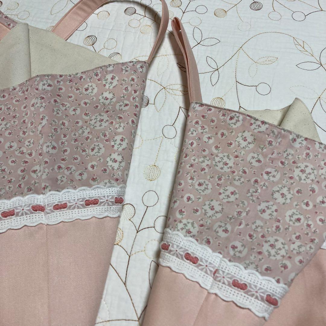 リバティ　レッスンバッグ お着替え袋　靴袋　3点　ジョアンナ　いちごラテ　入園