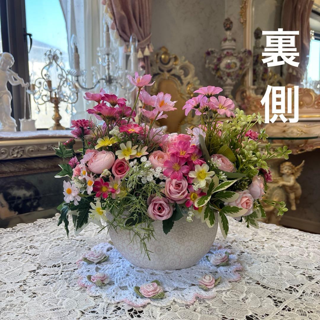 フラワーアレンジメント・春色・造花サイズM