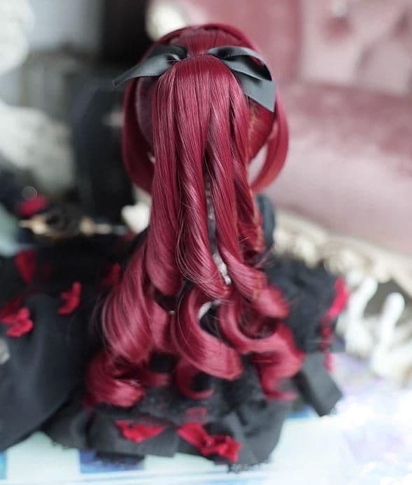 AX581 BJD 1/3 人形 ドール　用ウィッグ カツラ 耐熱 ハンドメイド