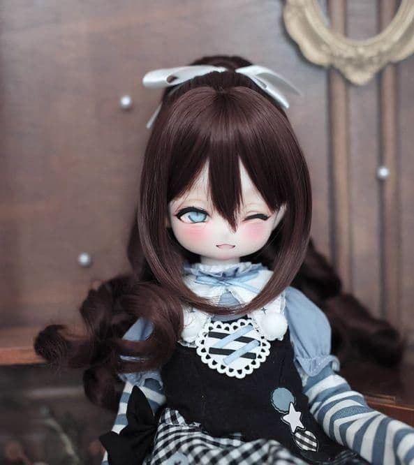 AX581 BJD 1/3 人形 ドール　用ウィッグ カツラ 耐熱 ハンドメイド