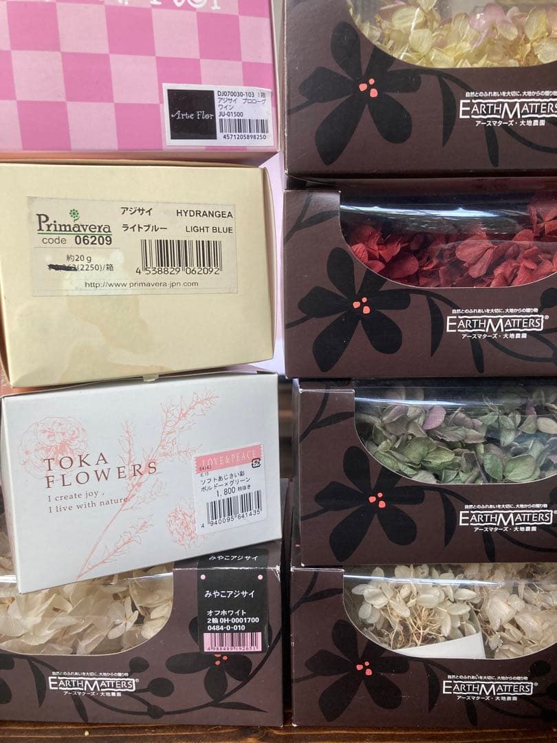 プリザーブドフラワー花材アジサイ 多色8セット　B