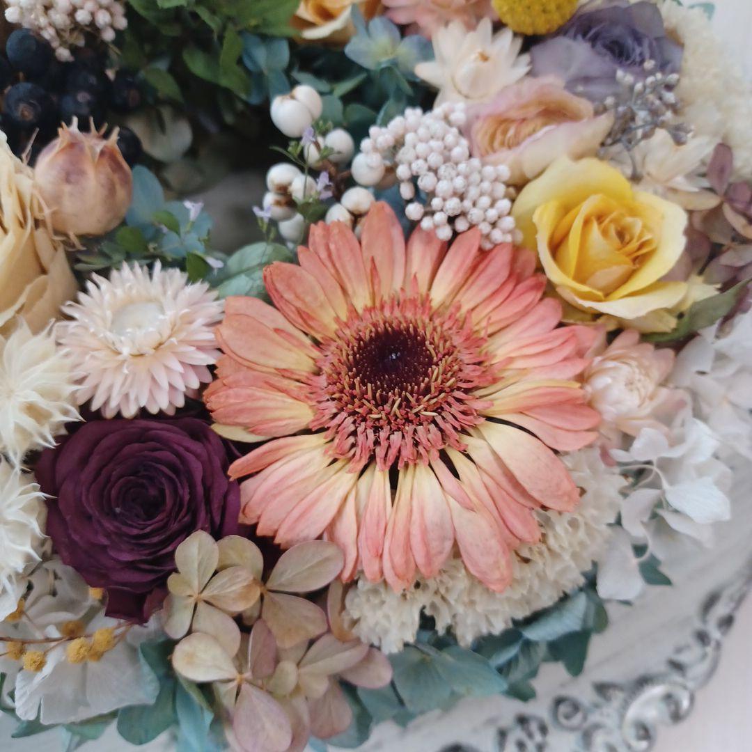 ドライフラワーリース＊ハンドメイド＊紫陽花あじさいリース＊フラワーリース⑫