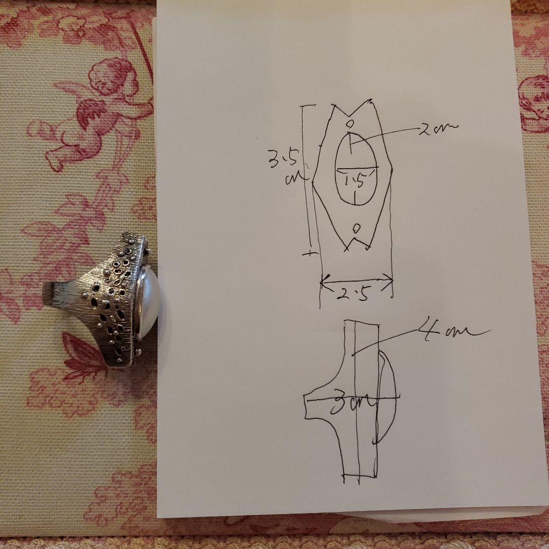 大ぶりの⭐シルバーの指輪