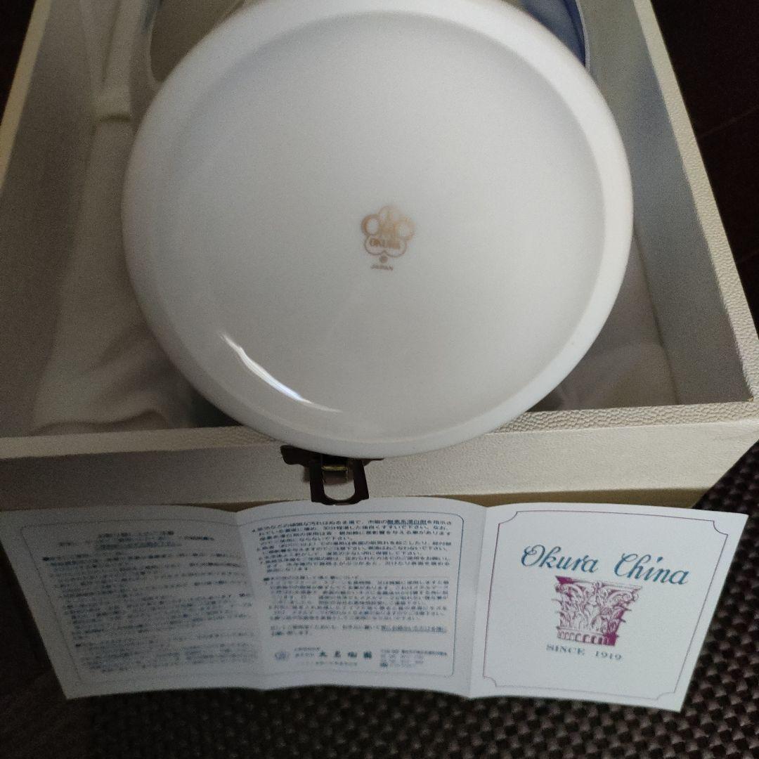 大倉陶園 ブルーローズ 花瓶 28cm