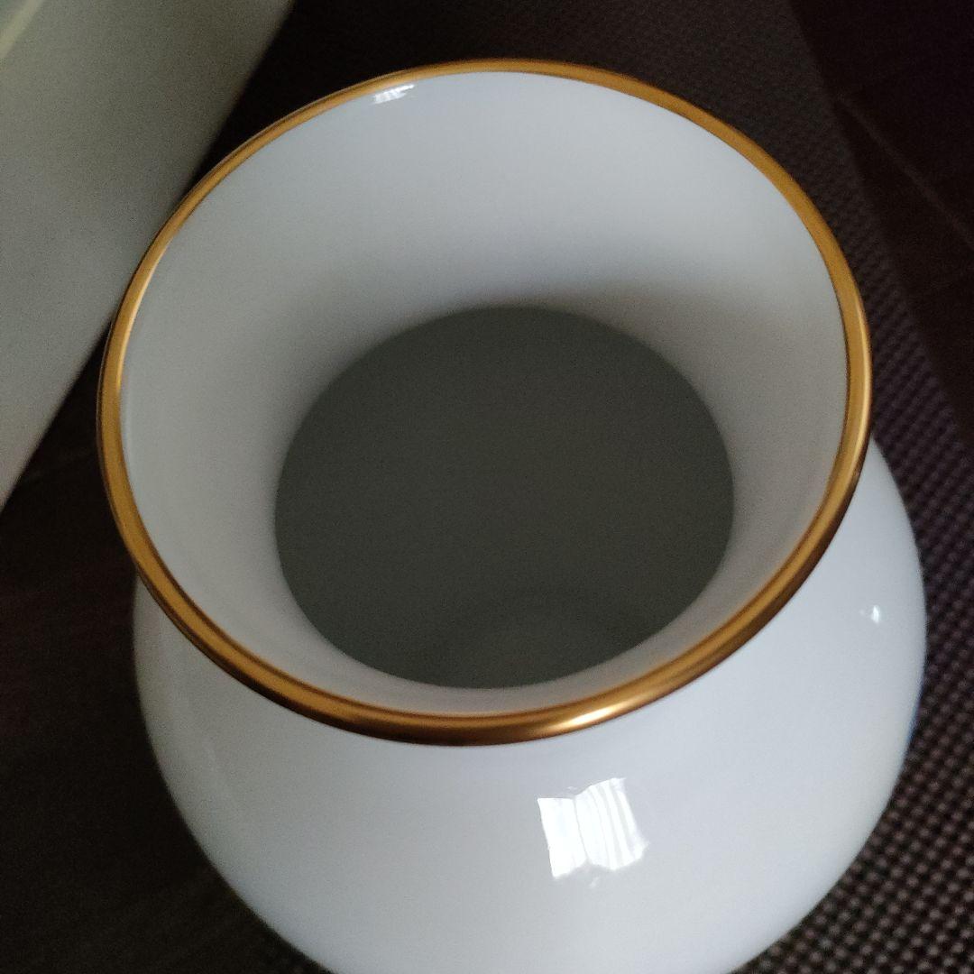 大倉陶園 ブルーローズ 花瓶 28cm