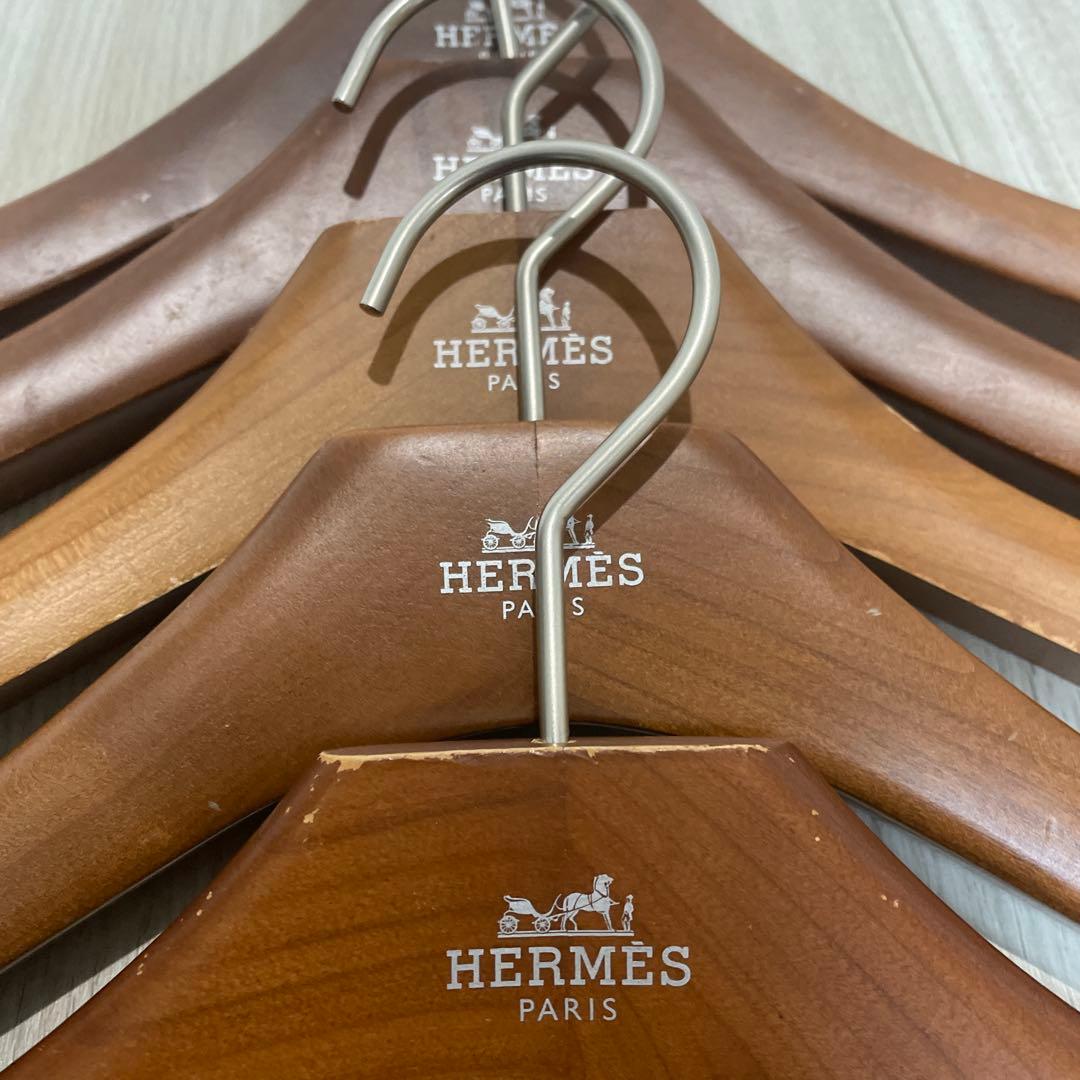 HERMES エルメス　木製ハンガー 5本セット