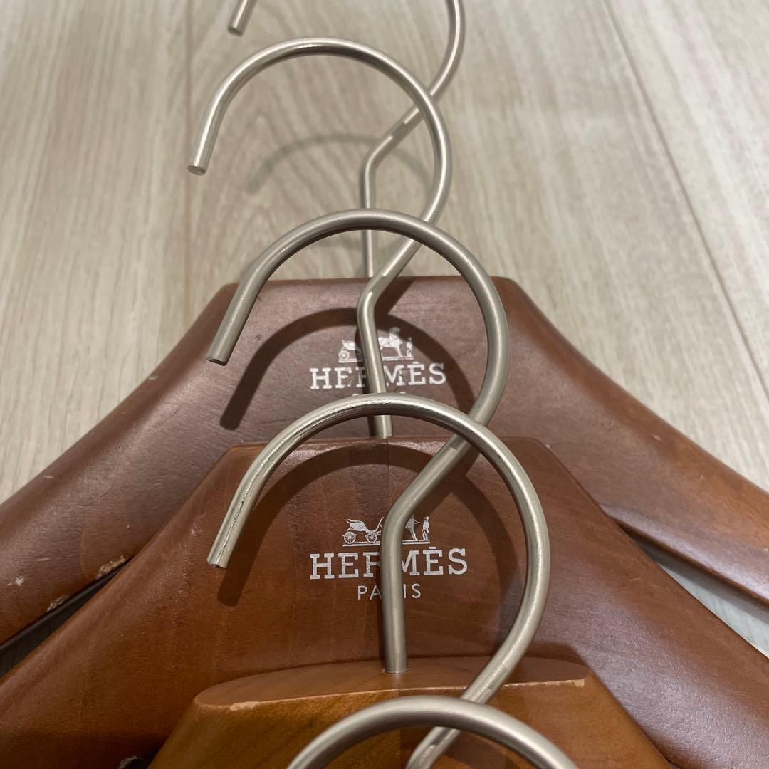 HERMES エルメス　木製ハンガー 5本セット
